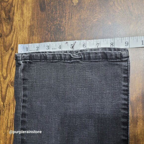 Nine West Jeans Size 16 Skinny Bootcut High Rise Tummy Control Black Wash Denim - Picture 10 of 12